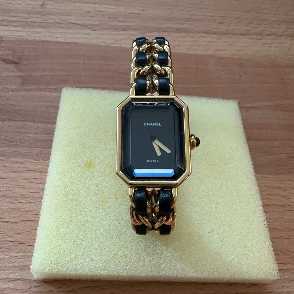 Chanel black /gold Premiere watch - authentic